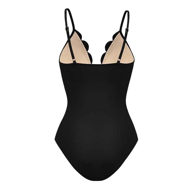 💖 2025 New 👙 Laser Cutting Flower Hollow Flared Skirt Swimsuit Set
