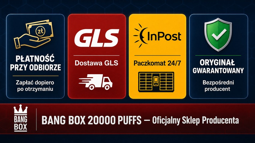 Płatność za pobraniem GLS InPost – Bang Box 20000 Puffs