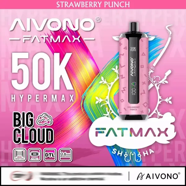AIVONO AIM FATMAX 50000 Puffs Vapes Peach lce
