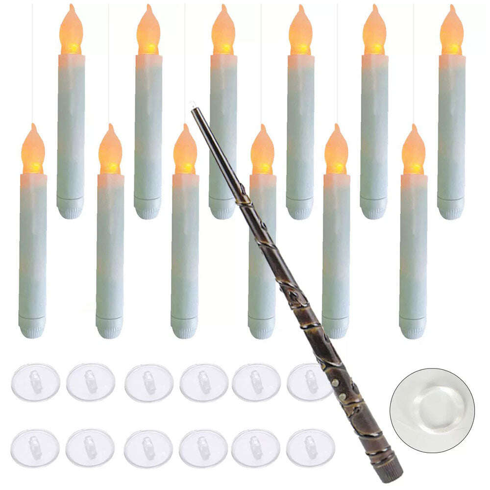 🕯️Velas flutuantes com controle remoto de varinha
