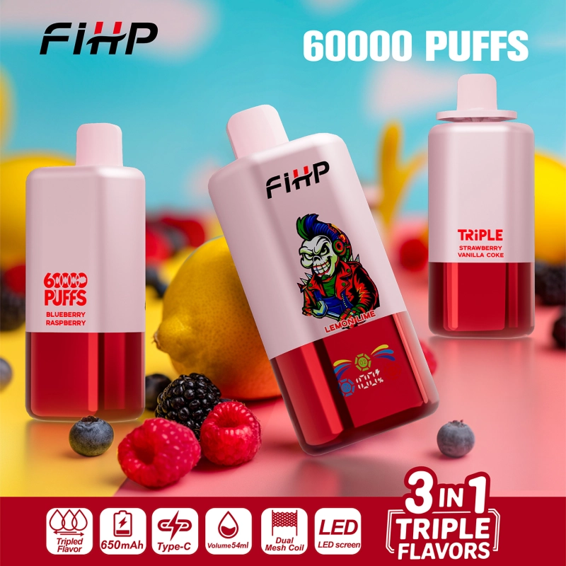 60000 Puffs 3-in-1 LED Display Disposable Vape