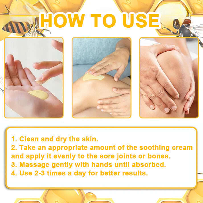 Fivfivgo™ Bee Venom Instant Ultra Strength Pain Relief Therapy Cream (Elimina a dor para artrite, dores musculares, nas costas, joelhos, costas, ombros, quadris, pulsos, mãos)