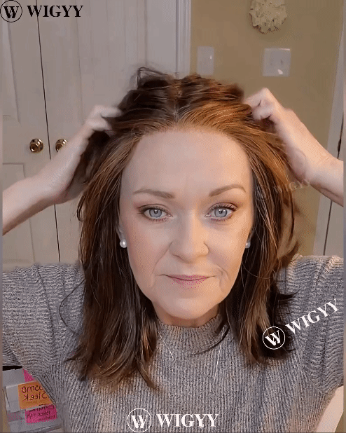 Wig Peruca Elegante Reta Destacada