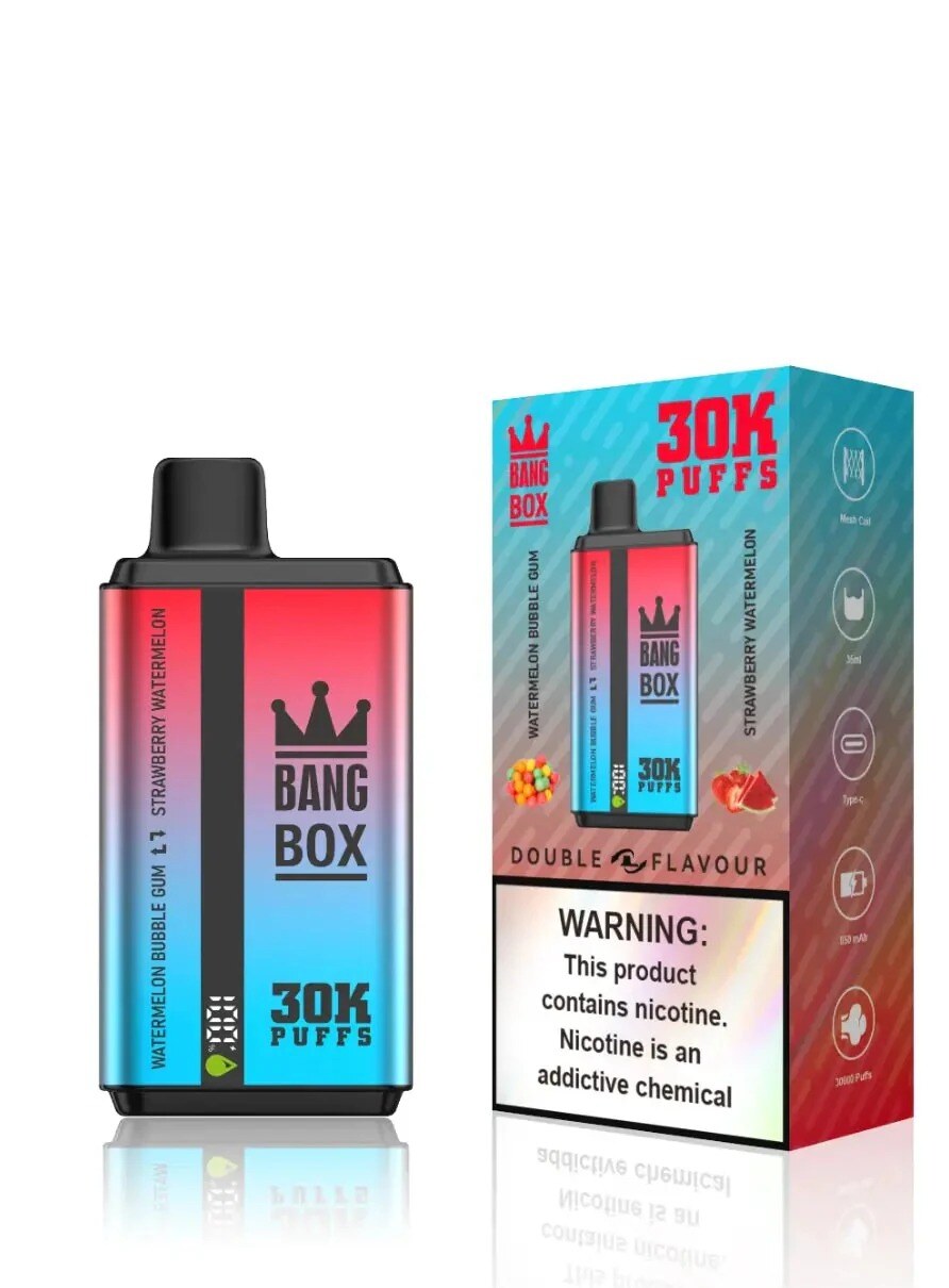 Bang Box 30000 Puffs Sabor Duplo 0% 2% 5% Baixo Teor de Nicotina Compra em Atacado Caneta Vape Descartável Recarregável~
