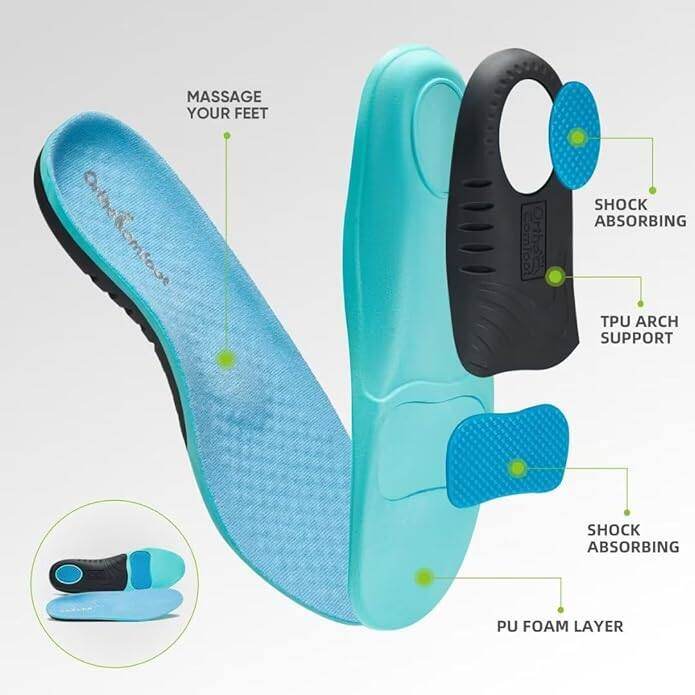 Мъжки леки дишащи водоустойчиви ортопедични обувки за ходене за плантарен фасциит (медицинско свидетелство)