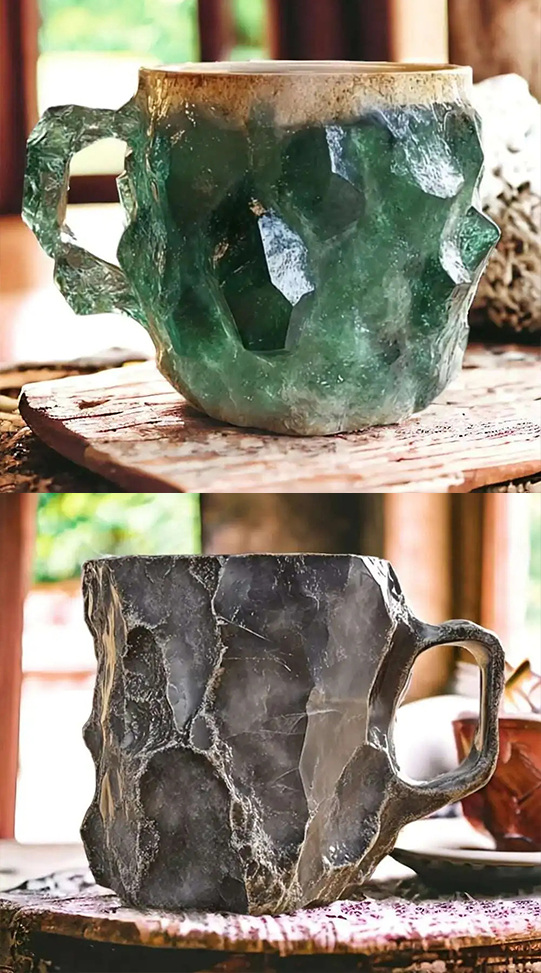 (🌲Liquidação de Natal antecipada) ✨️2024 Novas canecas de café de cristal mineral