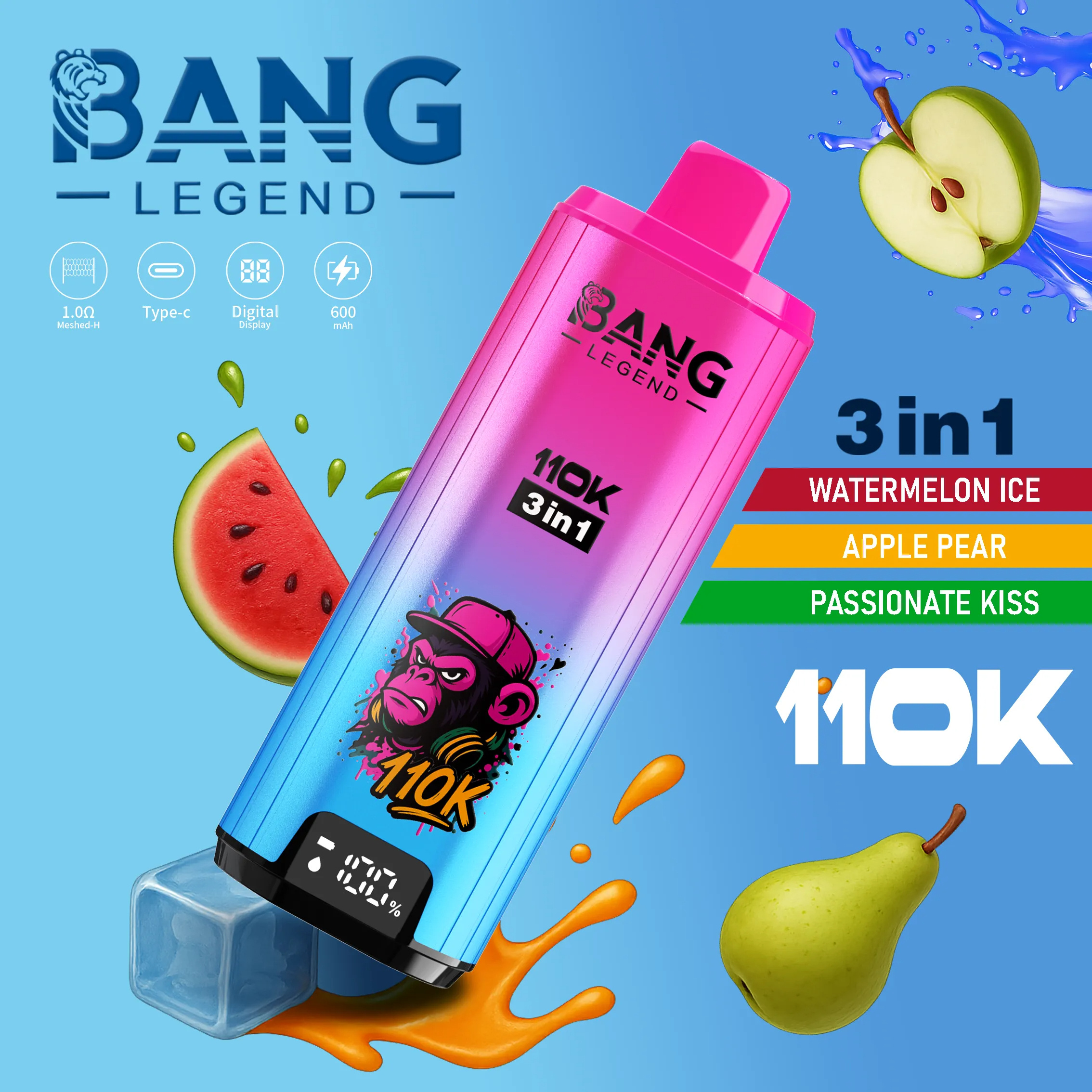 Bang Legend 110K Puffs Eldobható Vape – 12 íz | 3 az 1-ben íz-