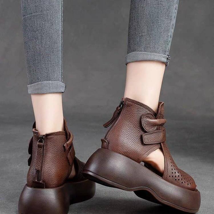 🔥Last day 50% off-Velcro soft sole leather orthopedic shoes