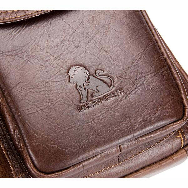 Torba na ramię z prawdziwej skóry dla mężczyzn Business Messenger Bag