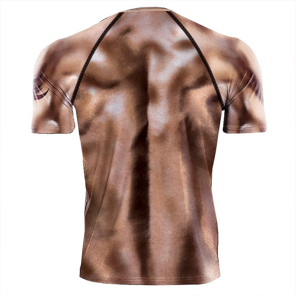 Men's 3D Print Skull T-Shirt 3D Creative Print Short Sleeve T-Shirt Casual Round Neck Novelty Street Fashion Tees Shirt