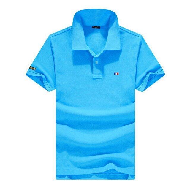 Camisa polo masculina manga curta com absorção de umidade e elasticidade com secagem rápida + proteção UV