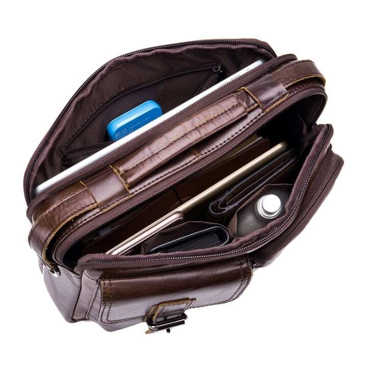 Męska teczka Torba na laptopa z prawdziwej skóry Torba Crossbody