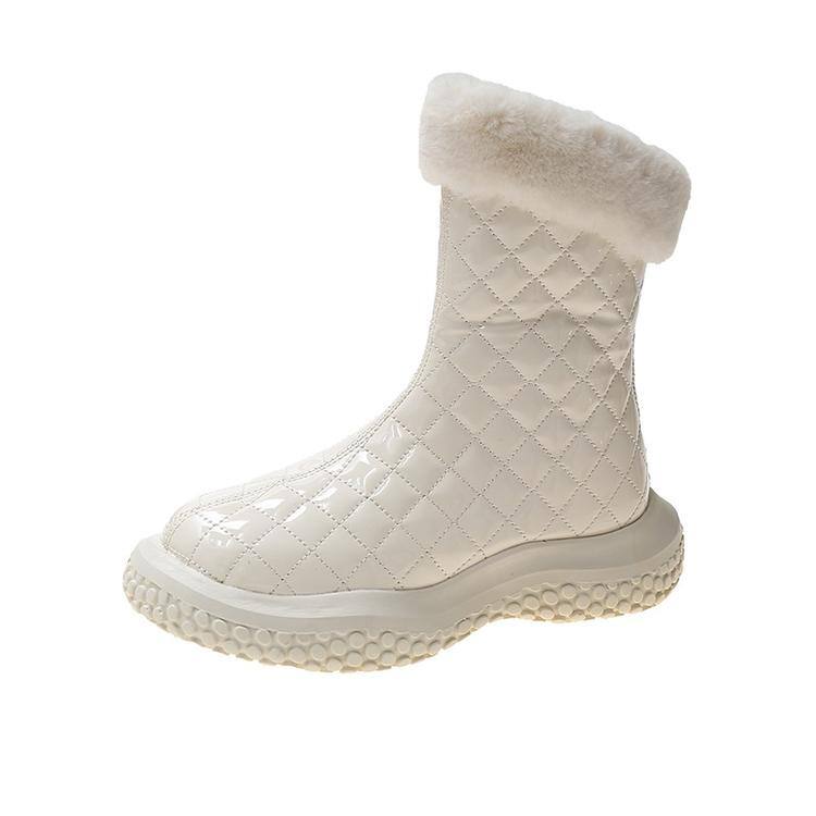 Botas de neve quentes de inverno com sola grossa