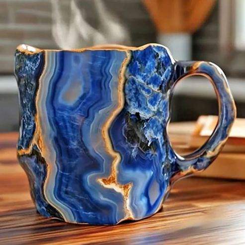 (💐Promocja wiosenna💐) ✨️2025 Nowe kubki do kawy z kryształkami mineralnymi☕