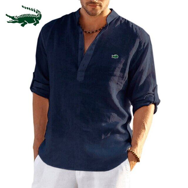 camisa de algodão havaiana