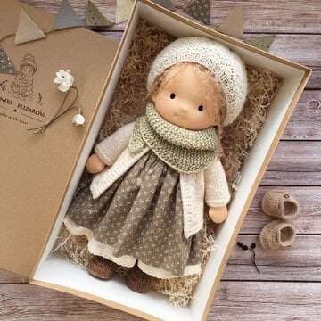🎁🎁O melhor presente para crianças - Boneca Waldorf feita à mão👧