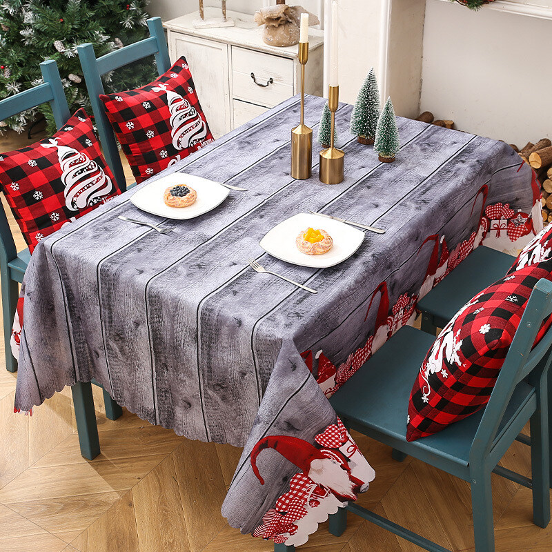 Ideias criativas de decoração de Natal/toalha de mesa impressa de Natal