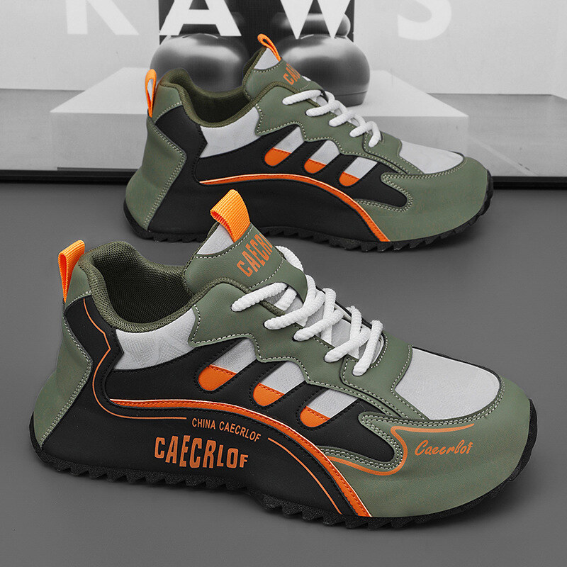 2025 novos sapatos casuais masculinos com solas grossas