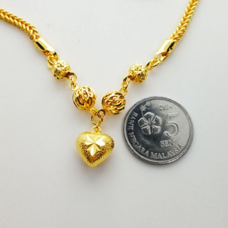 Colar de coração em ouro maciço 22K916 dedicado a quem você mais ama