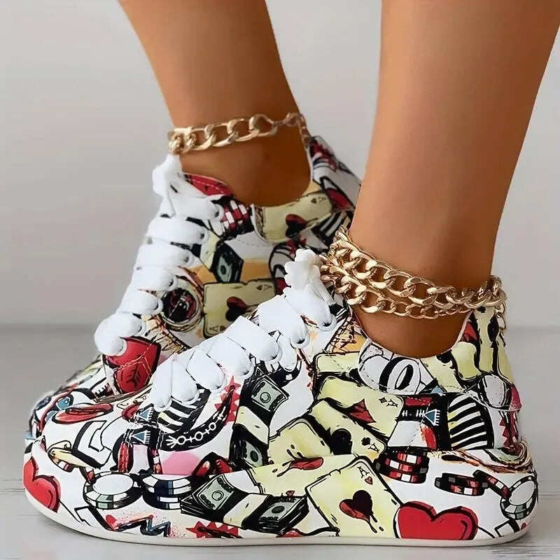 Niskie grafitowe damskie sznurowane buty na platformie na co dzień