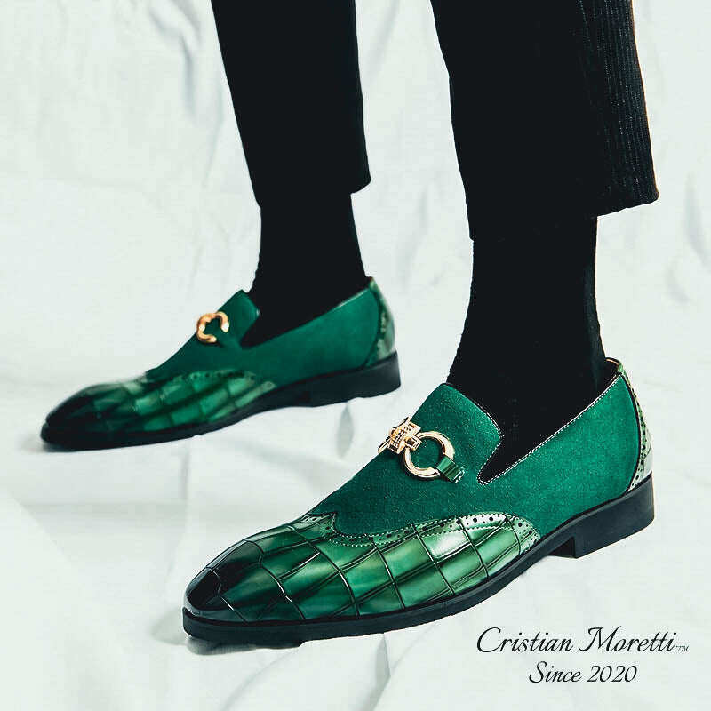 Sapatos Slip-on de Couro Nubuck Premium 
