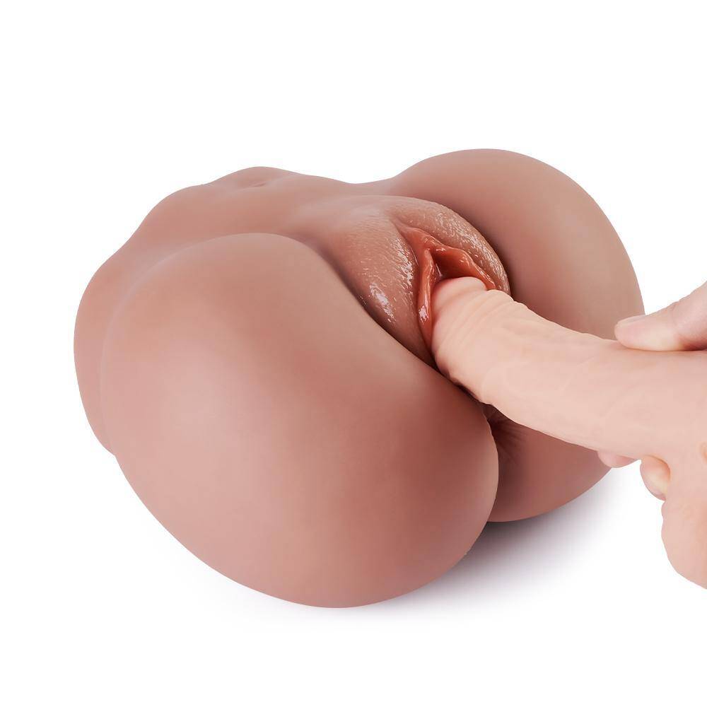 Braun Realistic Masturbator Vagina Anus Kut Masturbador
