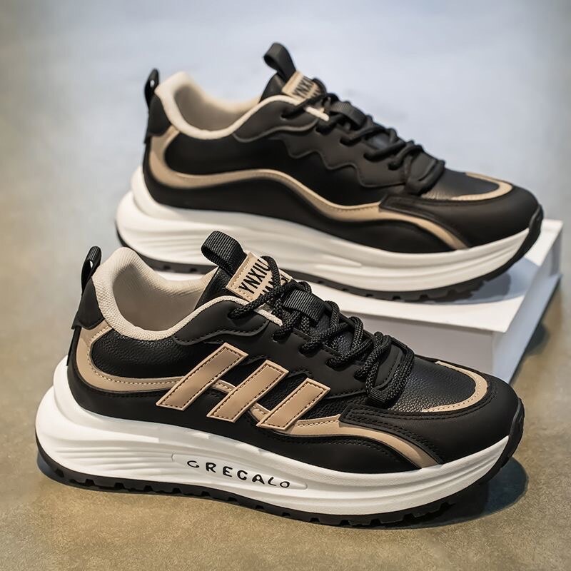New thick-soled high-top men's sports shoes