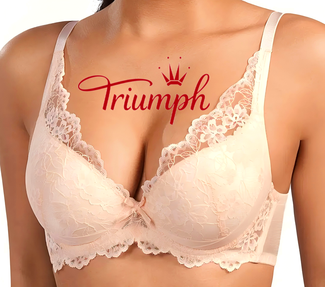 Triumph -  Sutiã de camada dupla com bordado romântico