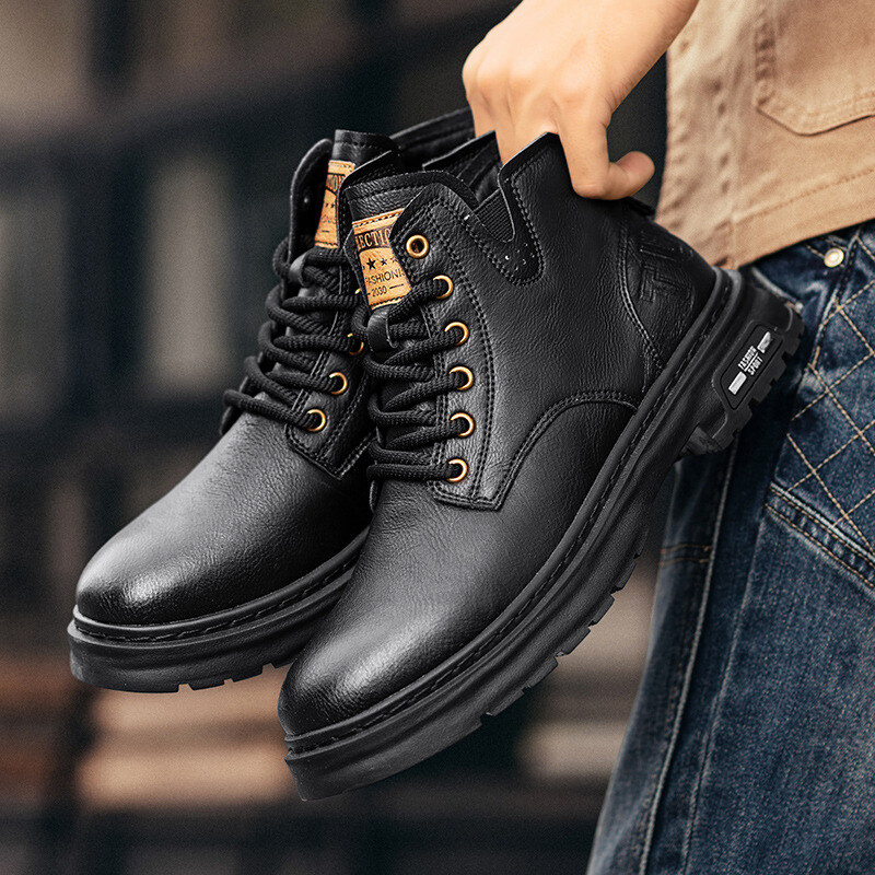 2024 NOVOS SAPATOS DE COURO BRITÂNICO SAPATOS BAIXOS RETRO MASCULINOS