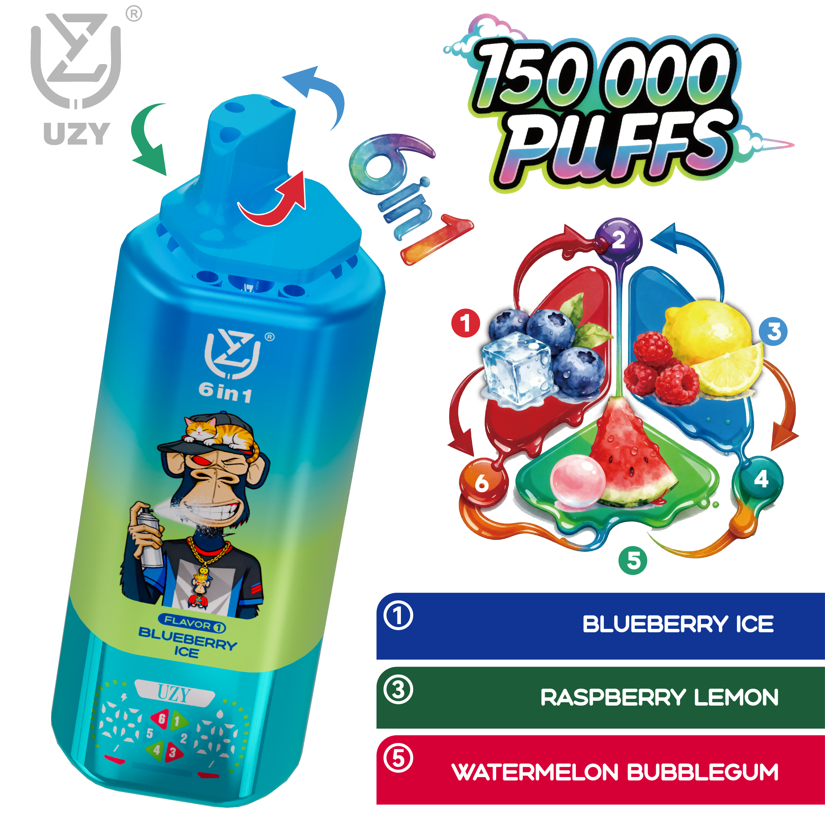 UZY 6 in 1 150K Puffs10