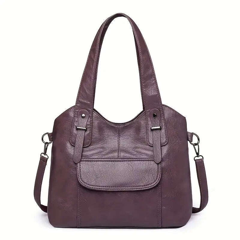 👜🔥Nova bolsa de ombro feminina feita de couro genuíno