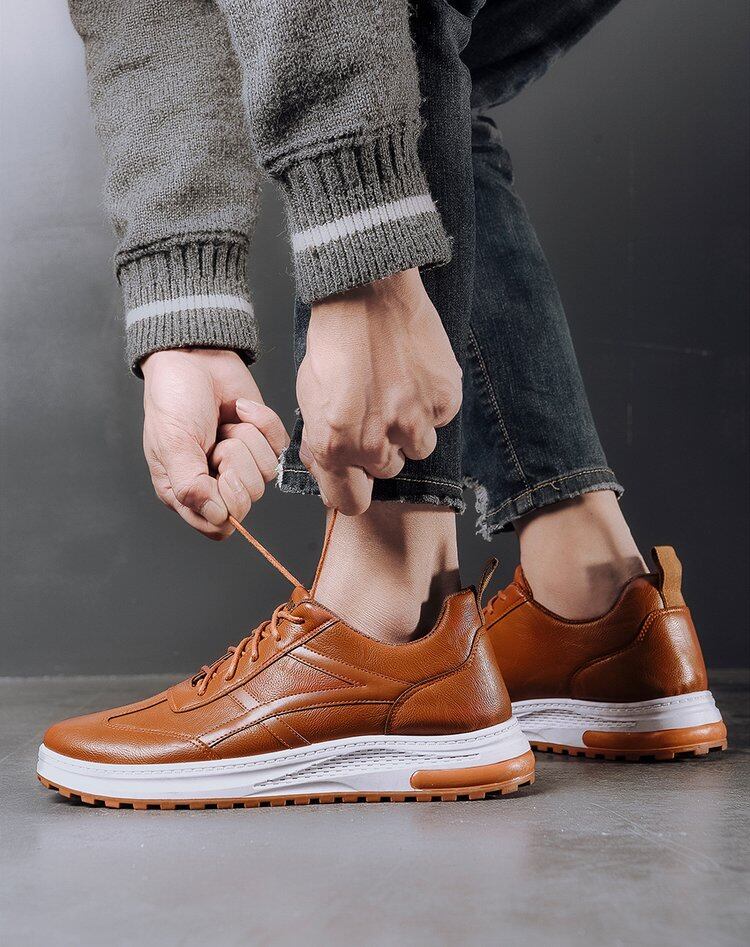 Tendência da moda calçado de couro casual