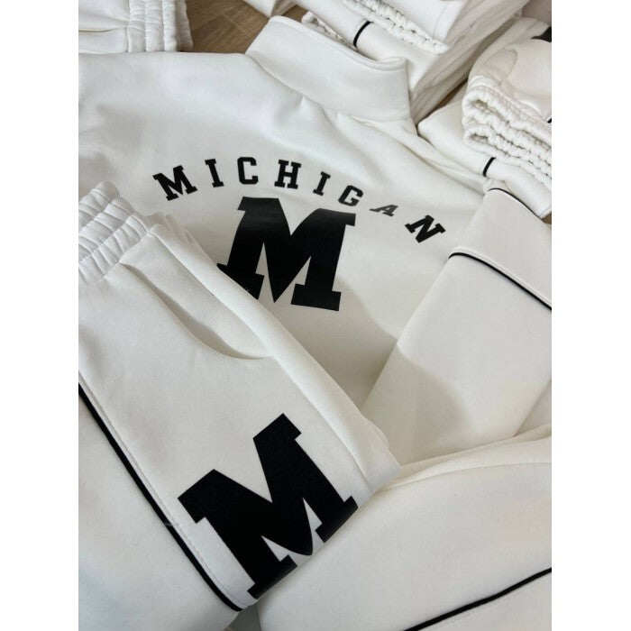 Conjunto casual de duas peças de algodão puro para mulher, manga comprida