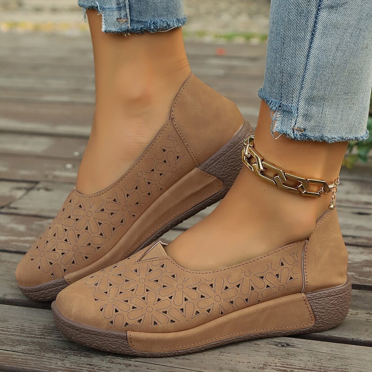 2025 sapatos femininos casuais de sola grossa primavera e verão