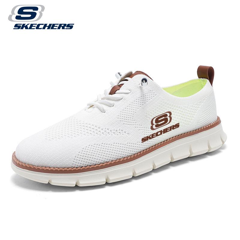 Novos mocassins leves com atacadores da Skechers, casuais, respiráveis ​​e voadores