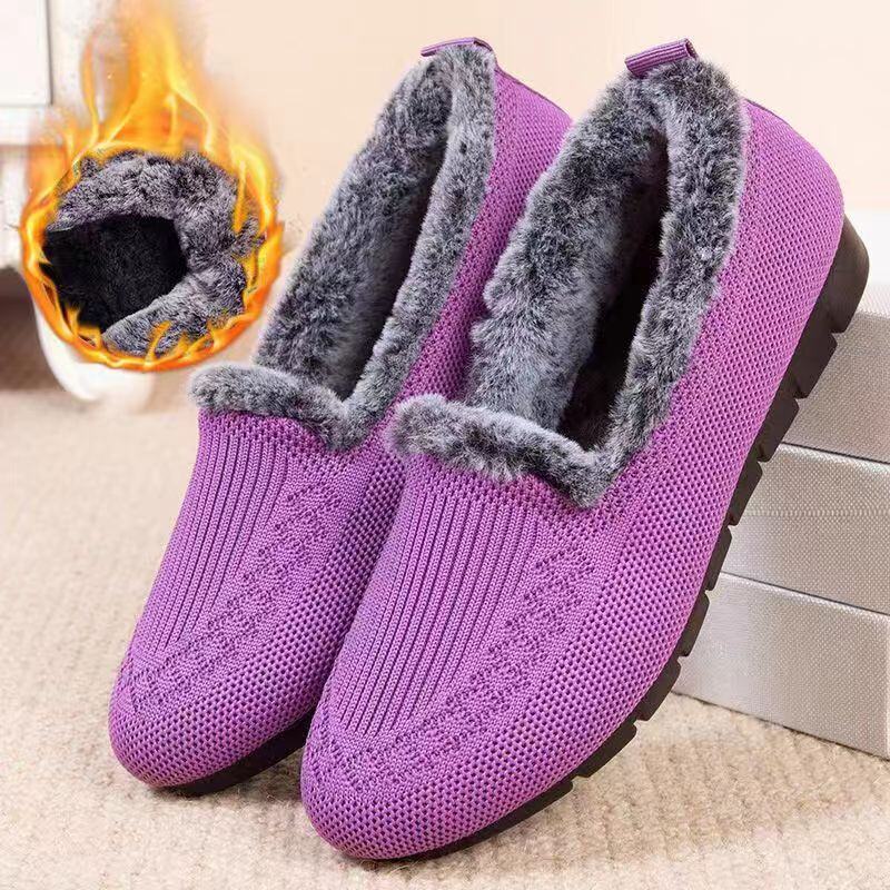 🔥Último dia com 50% de desconto - sapatos femininos forrados de pele de shearling