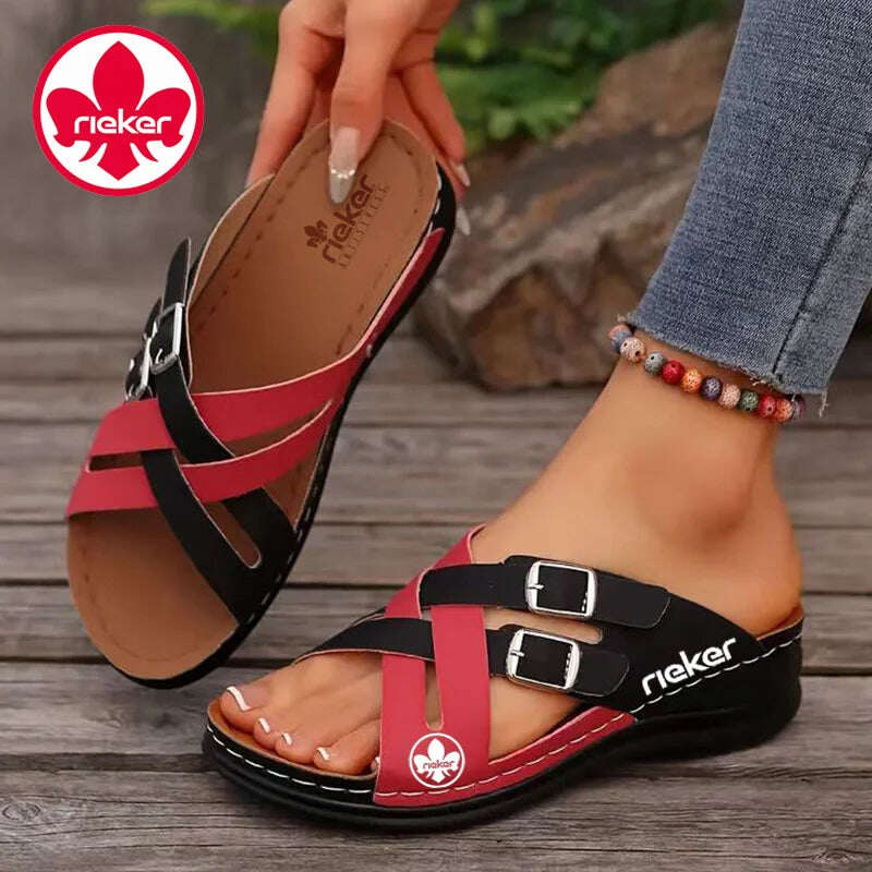 Nové módne sandále so silnou podrážkou pre ženy Rieker®