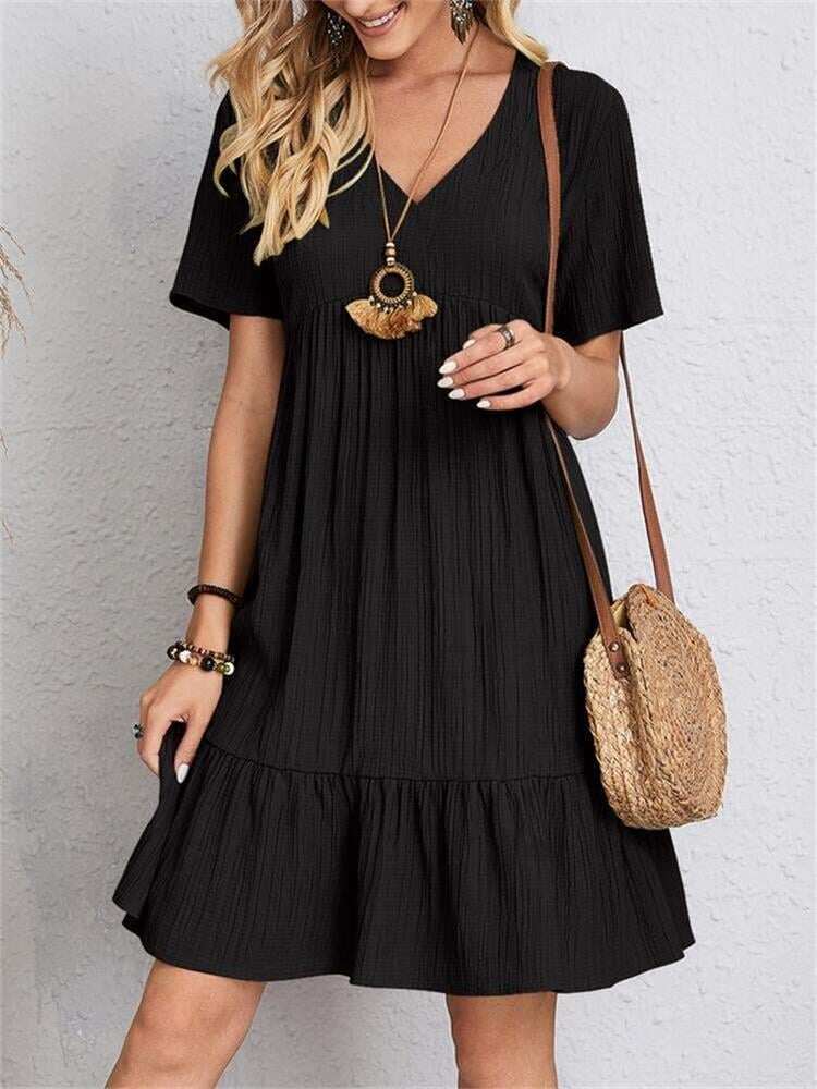 👚💃 Luźna, casualowa jesienna sukienka z wiązaniem w talii