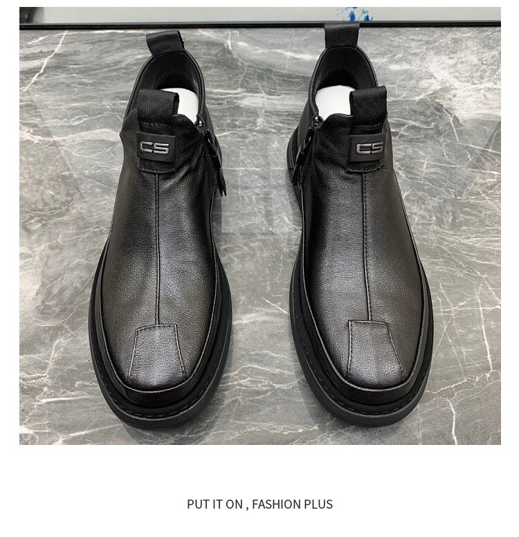 BOTAS DE COURO CASUAL MODA MASCULINA (ESTOQUE LIMITADO)