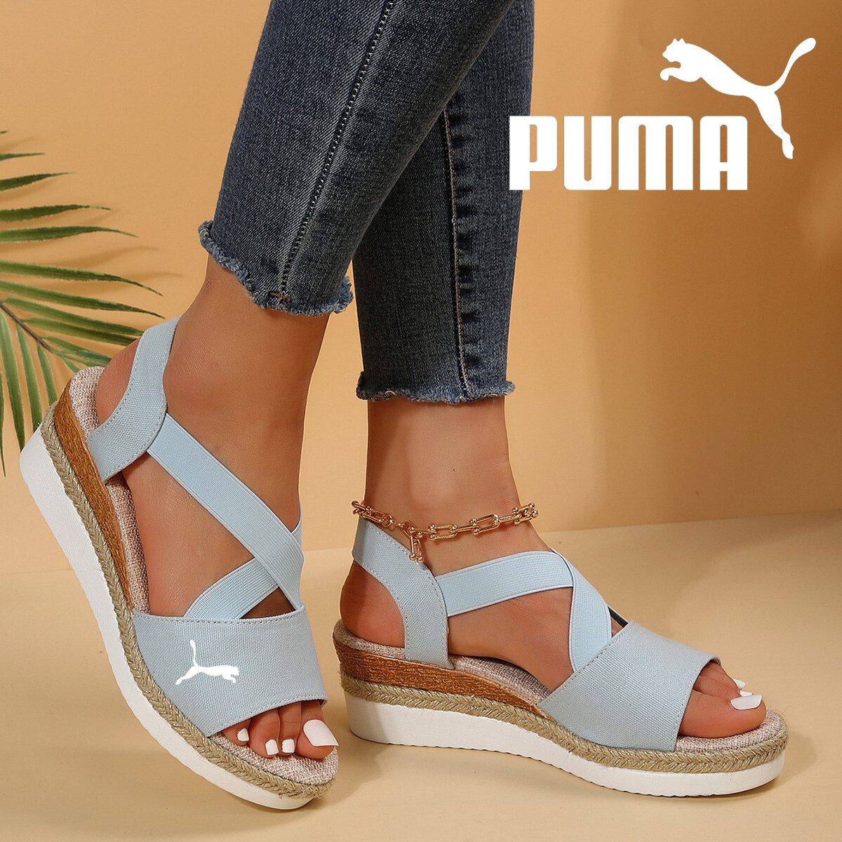 PUMA® Oddychające Sandały Platformowe Na Koturnie