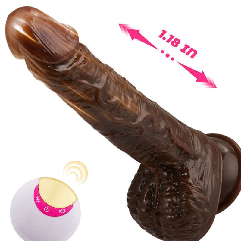 Chimp 8 Thrusting 8 Vibrating 8 Swing Realistyczne dzikie realistyczne dildo 23 CM