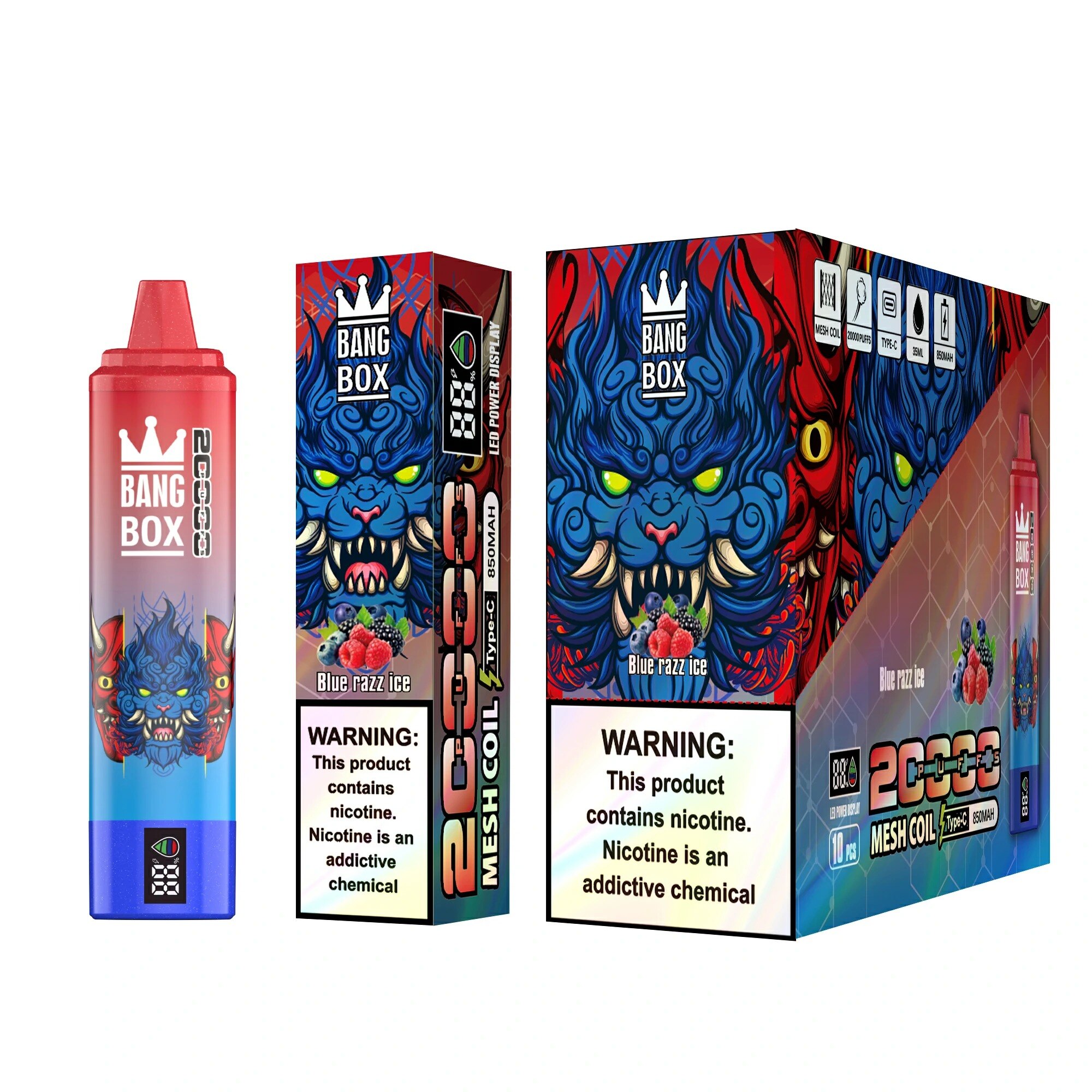 Bang Box 20000 Puffs Vape 0% 2% 3% 5% Low Nicotine Rechargeable Bulk Buy Disposable Vape Wholesale