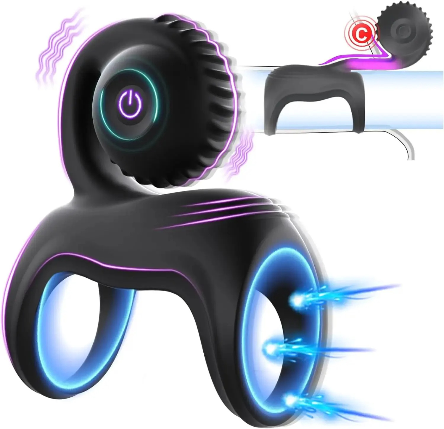 🔥2024 Специален подарък - 49% ОТСТЪПКА💥💥--💕Вибриращ пръстен за петел с клиторален стимулатор Snail Vibe