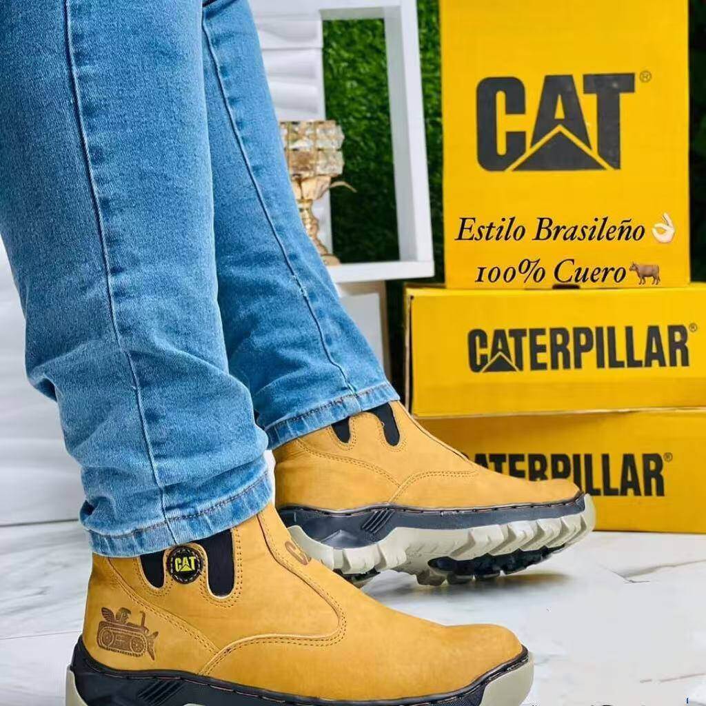 Botas de Homem em pele Caterpillar® Sola durável Macia e fácil de usar Perfeita para trabalhos agrícolas