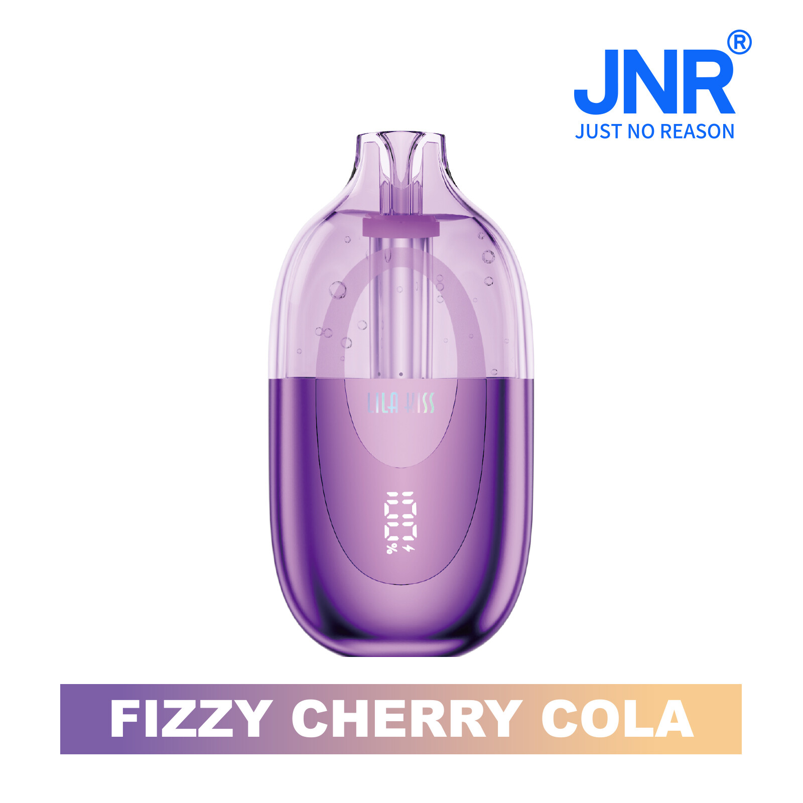JNR Lila Kiss 60000 Puffs Rechargeable Disposable Vape – Transparent Pod Tank, 0.6Ω Dual Mesh, 1000mAh Type-C, RGB Breathing Light, 2% Nicotine