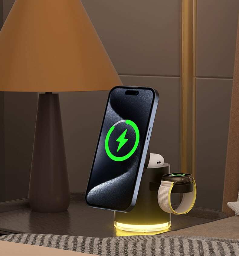 ⚡Magnético 3 em 1 Carregador sem fios dobrável