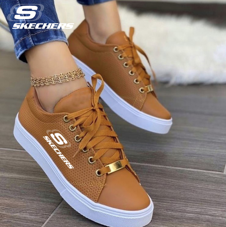 Skechers Mulher Baixo-Top Outdoor Leve-Solado Macio Casual Sapatos