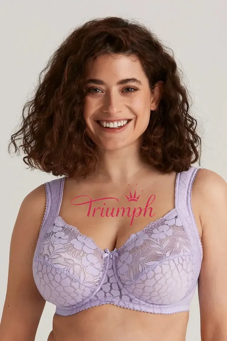 Triumph - 3 peças. 🥇Sutiã Jacquard Feminino com Fecho Frontal
