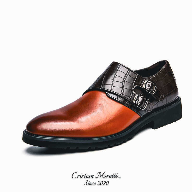 Sapatos Fabrizio MorettiTM Premium com fivela dupla