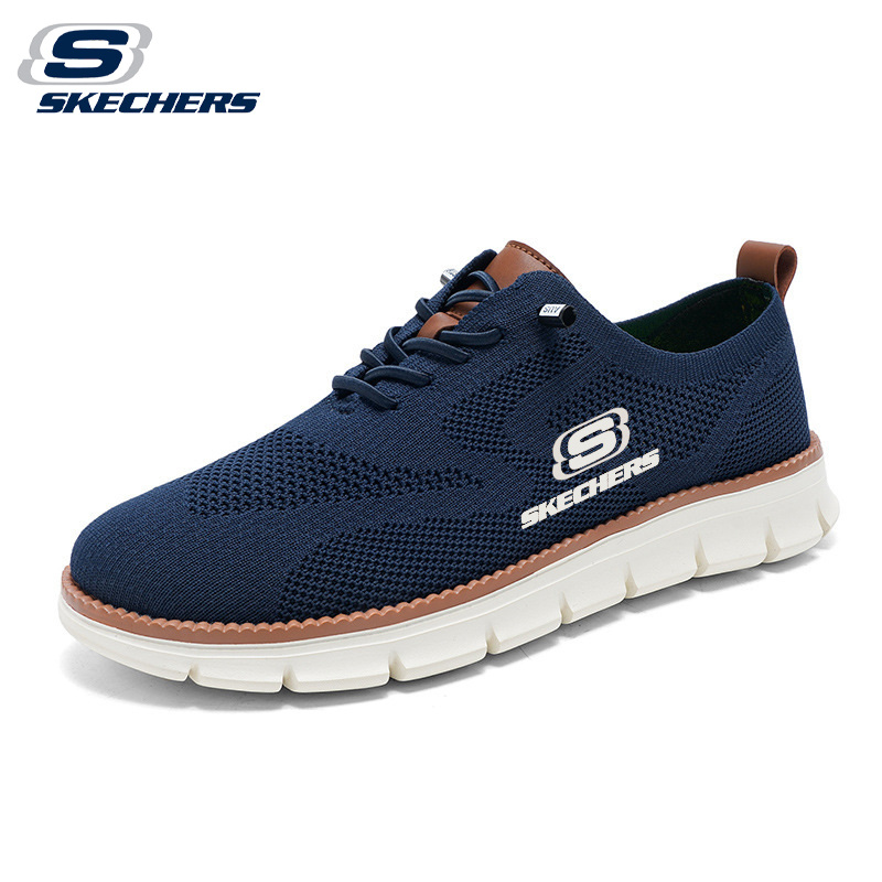 Novos mocassins leves com atacadores da Skechers, casuais, respiráveis ​​e voadores